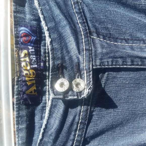 Angel's Jean's Acid wash with embroidered pockets - Picture 4 of 7